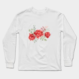 Classical Red Roses Long Sleeve T-Shirt